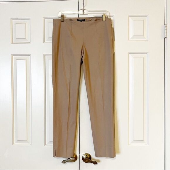Theory Belisa 2 Bistretch Pants Khaki Tan Sand 10 - Picture 5 of 9